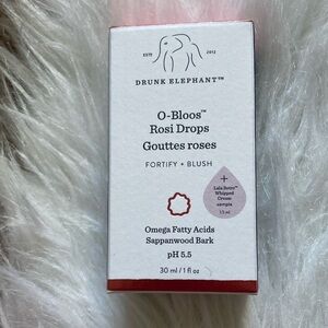 Drunk Elephant O-Bloos Rosi Drops in White and Pink